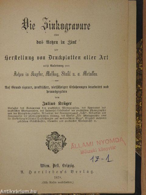 Die Zinkogravure (gótbetűs)