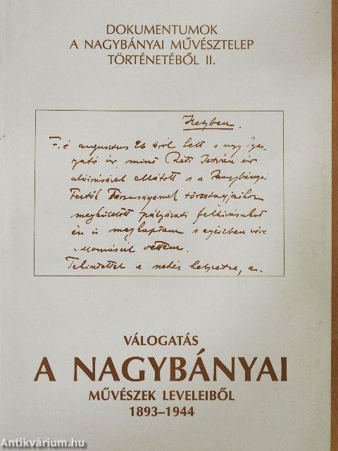 Válogatás a nagybányai művészek leveleiből 1893-1944