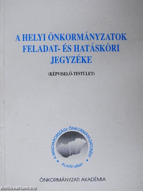 A helyi önkormányzatok feladat- és hatásköri jegyzéke