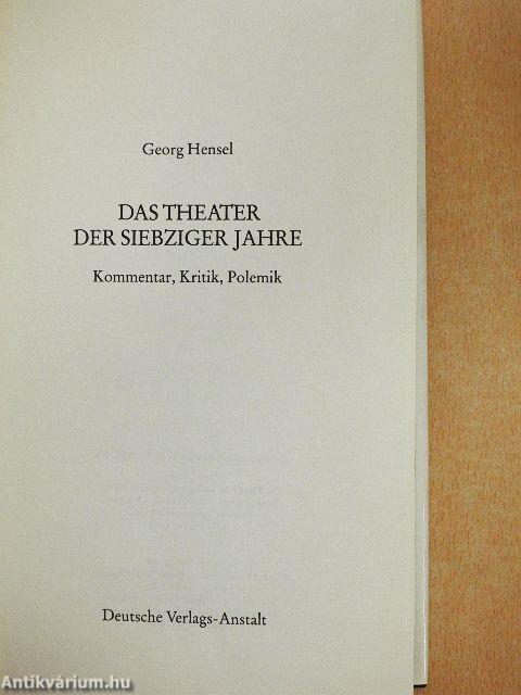 Das Theater der siebziger Jahre