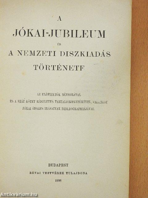 A Jókai-jubileum és a nemzeti diszkiadás története