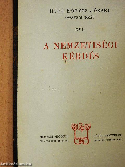 A nemzetiségi kérdés