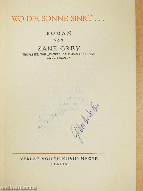 Wo die Sonne sinkt...