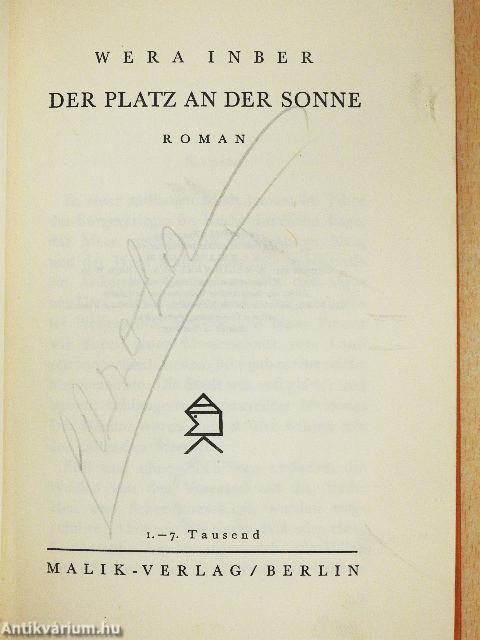 Der Platz an der Sonne