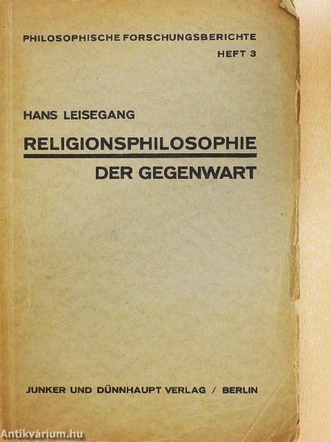 Religionsphilosophie der Gegenwart