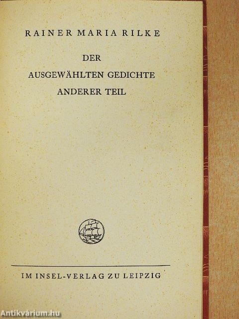 Der ausgewählten Gedichte II.