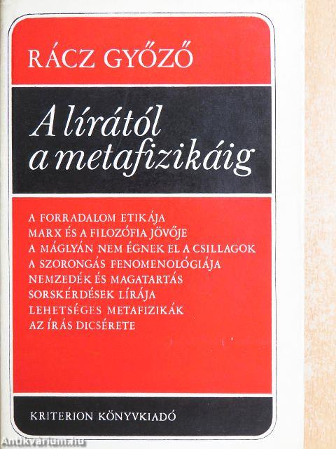 A lírától a metafizikáig