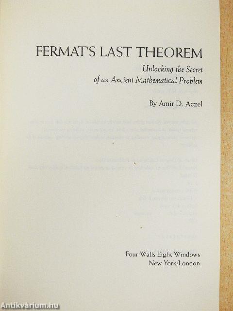 Fermat's Last Theorem