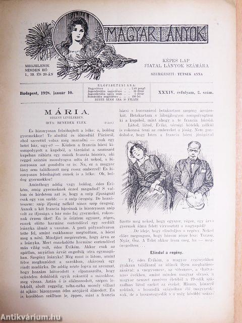 Magyar Lányok 1928. január 10.