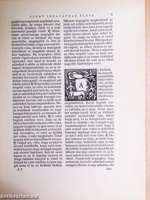 Az Szent Barlám és Szent Jozafát királfi életéről való igön szép legenda