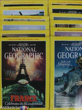 National Geographic January-December 1989.