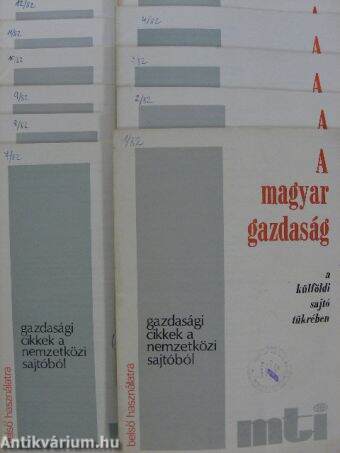 A magyar gazdaság a külföldi sajtó tükrében 1982/1-12.