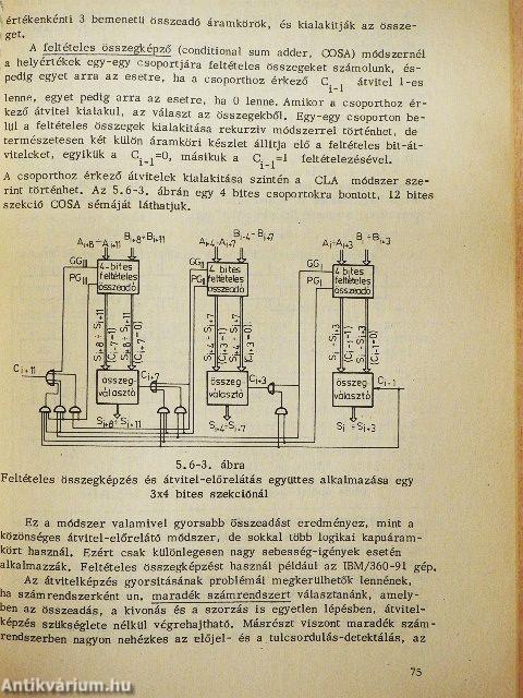 A digitális számítógépek rendszertechnikai felépítése