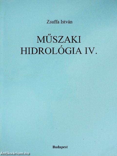 Műszaki hidrológia IV.