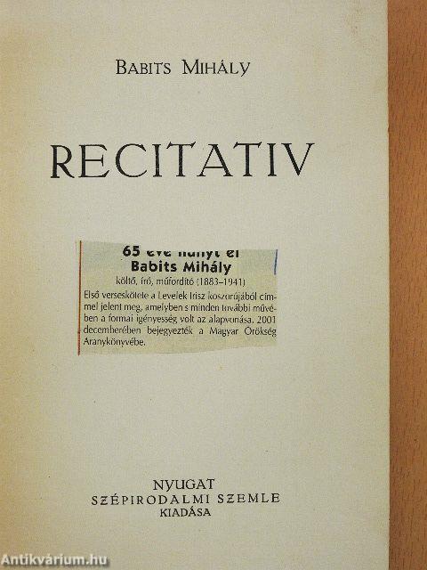 Recitativ/Levelek Iris koszorujából