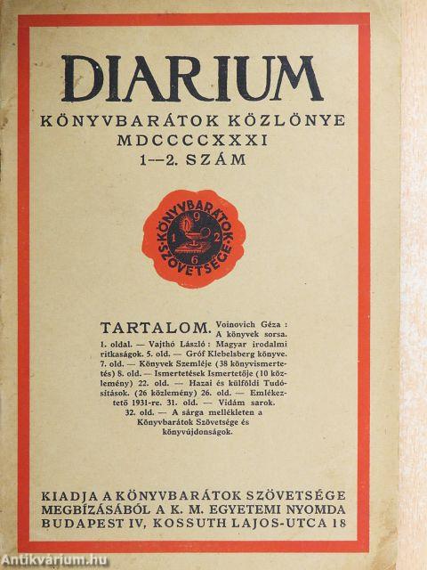Diarium 1931/1-2.