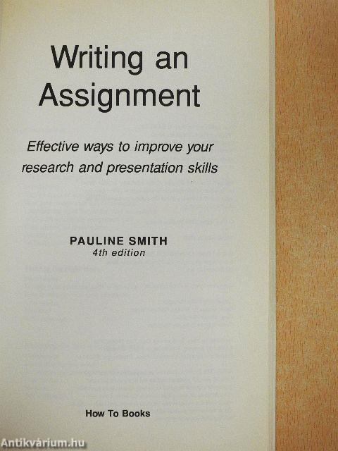 Writing an Assignment