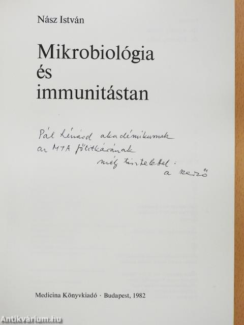 Mikrobiológia és immunitástan (dedikált példány)