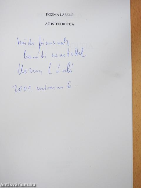 Az Isten boltja (dedikált példány)