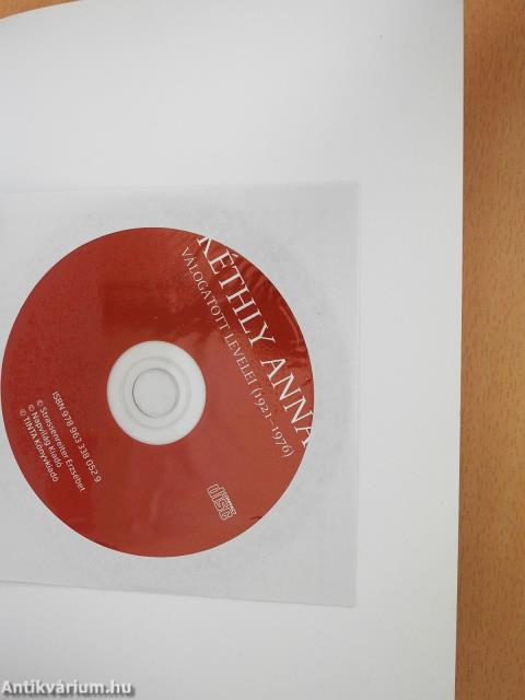 Kéthly Anna válogatott levelei (1921-1976) - CD-vel (dedikált példány)