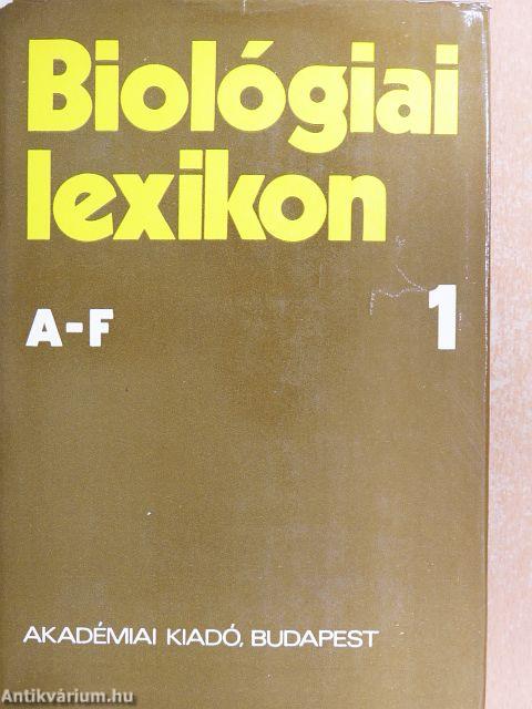 Biológiai lexikon 1-4./Kiegészítő az 1-4. kötethez