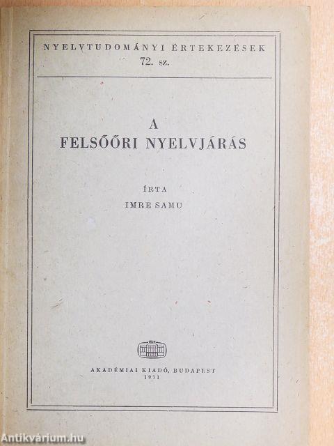 A felsőőri nyelvjárás