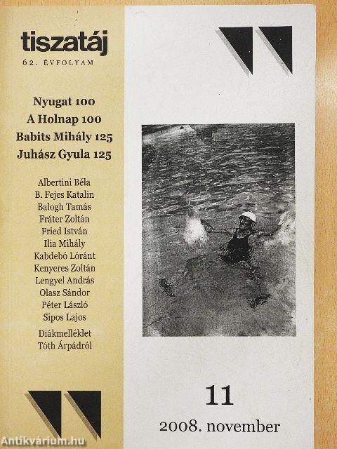 Tiszatáj 2008. november