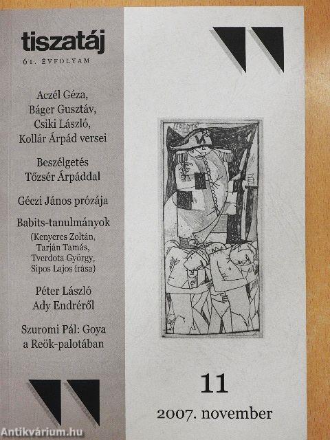 Tiszatáj 2007. november