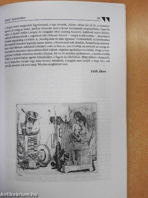 Tiszatáj 2007. november