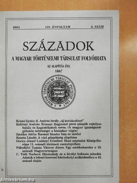 Századok 2001/2.