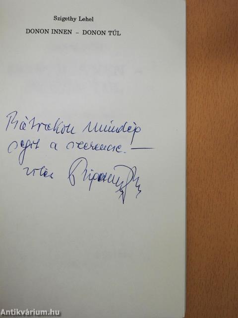 Donon innen - Donon túl (dedikált példány)