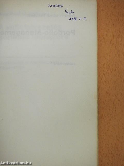 A vállalatvezetés portfolió módszere (dedikált példány)