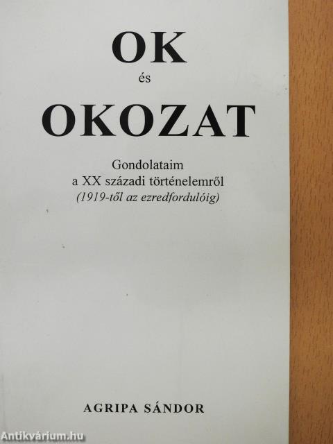 Ok és okozat (dedikált példány)