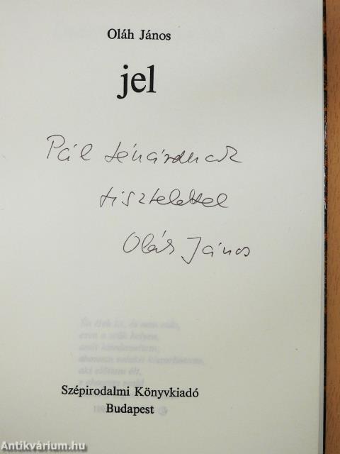Jel (dedikált példány)