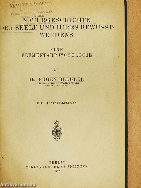 Naturgeschichte der Seele und ihres Bewusstwerdens