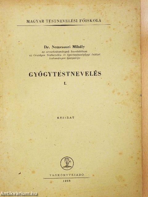 Gyógytestnevelés I.