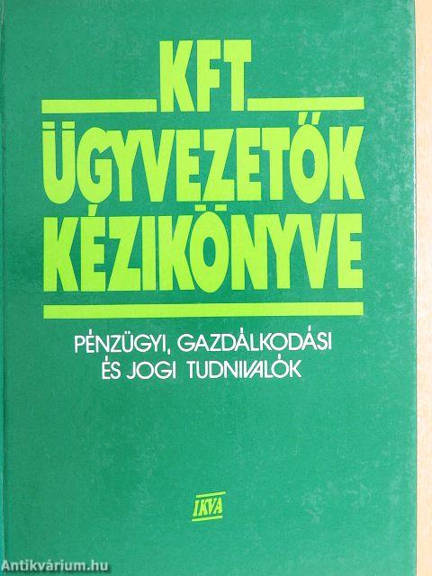 Kft ügyvezetők kézikönyve