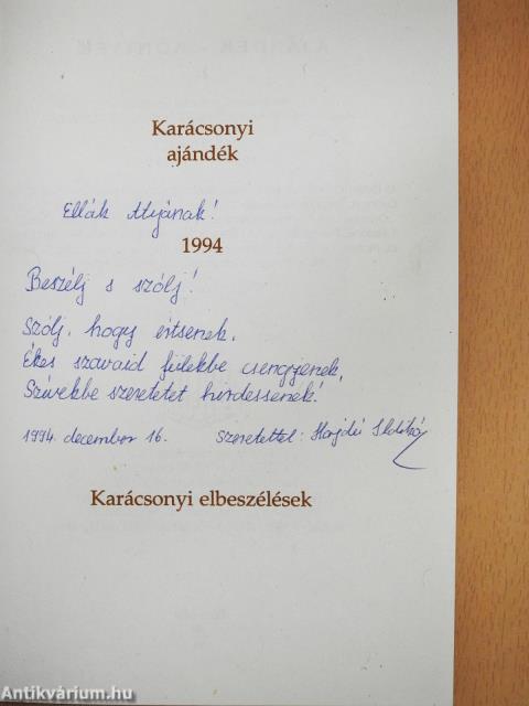 Karácsonyi ajándék 1994 (dedikált példány)