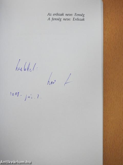 Az erőszak neve: Fenség (dedikált példány)