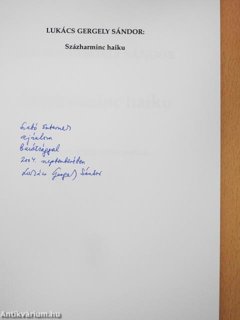 Százharminc haiku (dedikált példány)