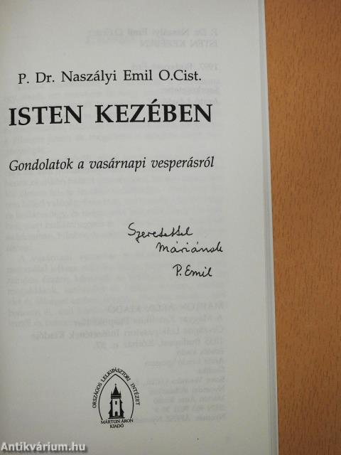 Isten kezében (dedikált példány)