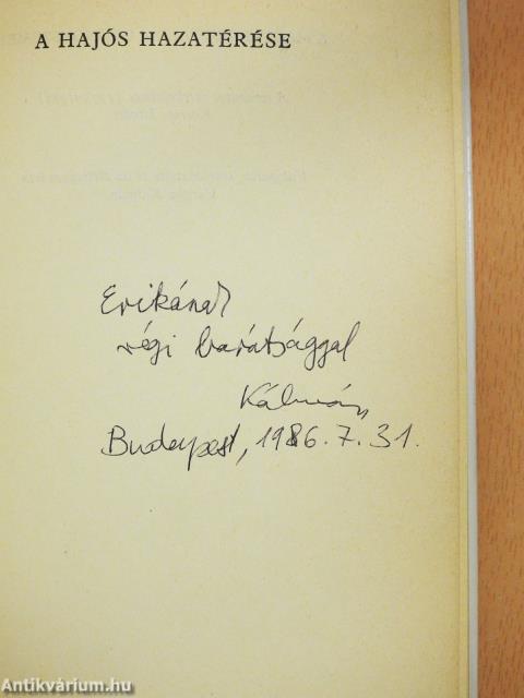 A hajós hazatérése (dedikált példány)