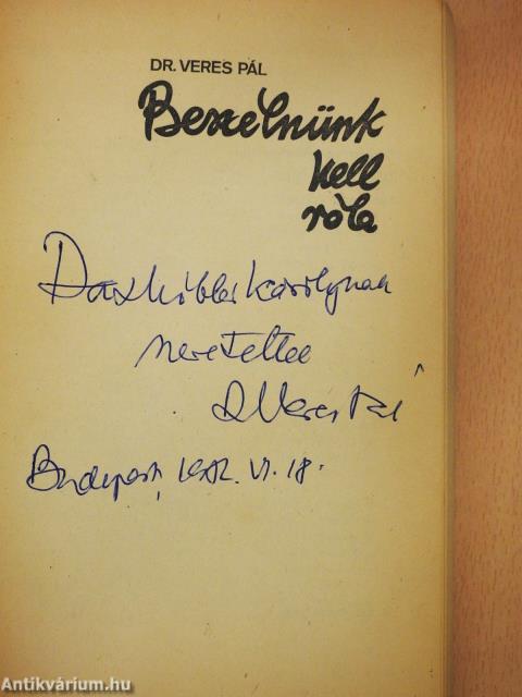 Beszélnünk kell róla (dedikált példány)