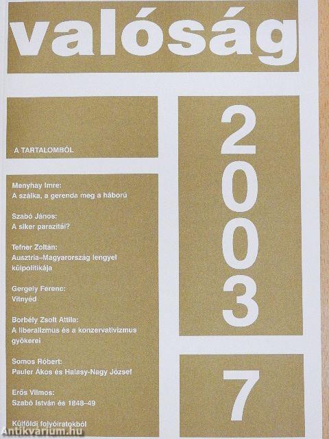 Valóság 2003. július