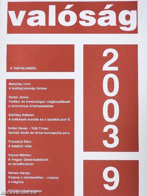Valóság 2003. szeptember