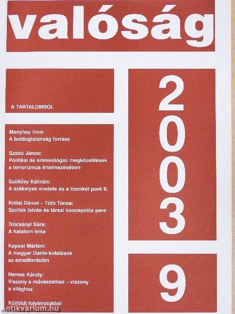 Valóság 2003. szeptember