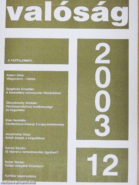 Valóság 2003. december