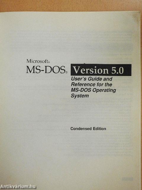 Microsoft MS-DOS Version 5.0