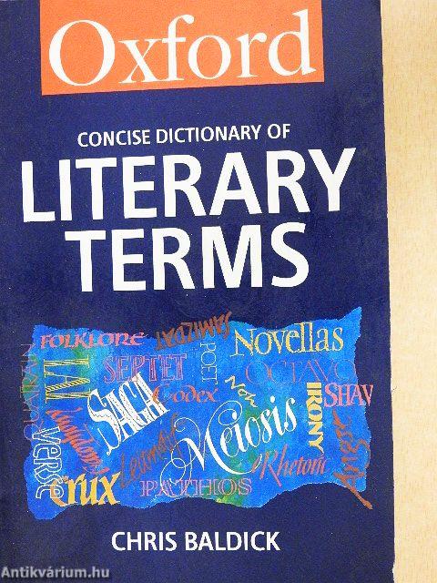 The Concise Oxford Dictionary of Literary Terms