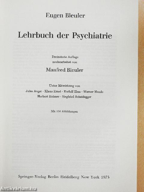 Lehrbuch der Psychiatrie